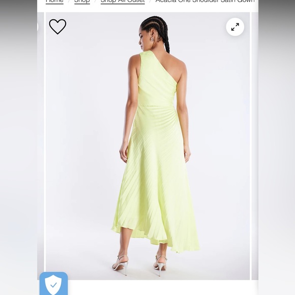 Acacia One Shoulder Satin Gown color :
Sunny Lime - Picture 5 of 9